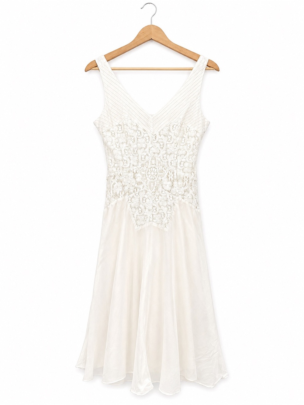 Nine West White Cotton Lace Midi Dress Size 4 Y2k Style Boho Bridal